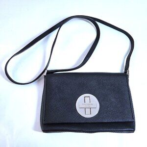 NWOT Kate Spade New York Black Leather Adjustable Strap Flap Crossbody Purse